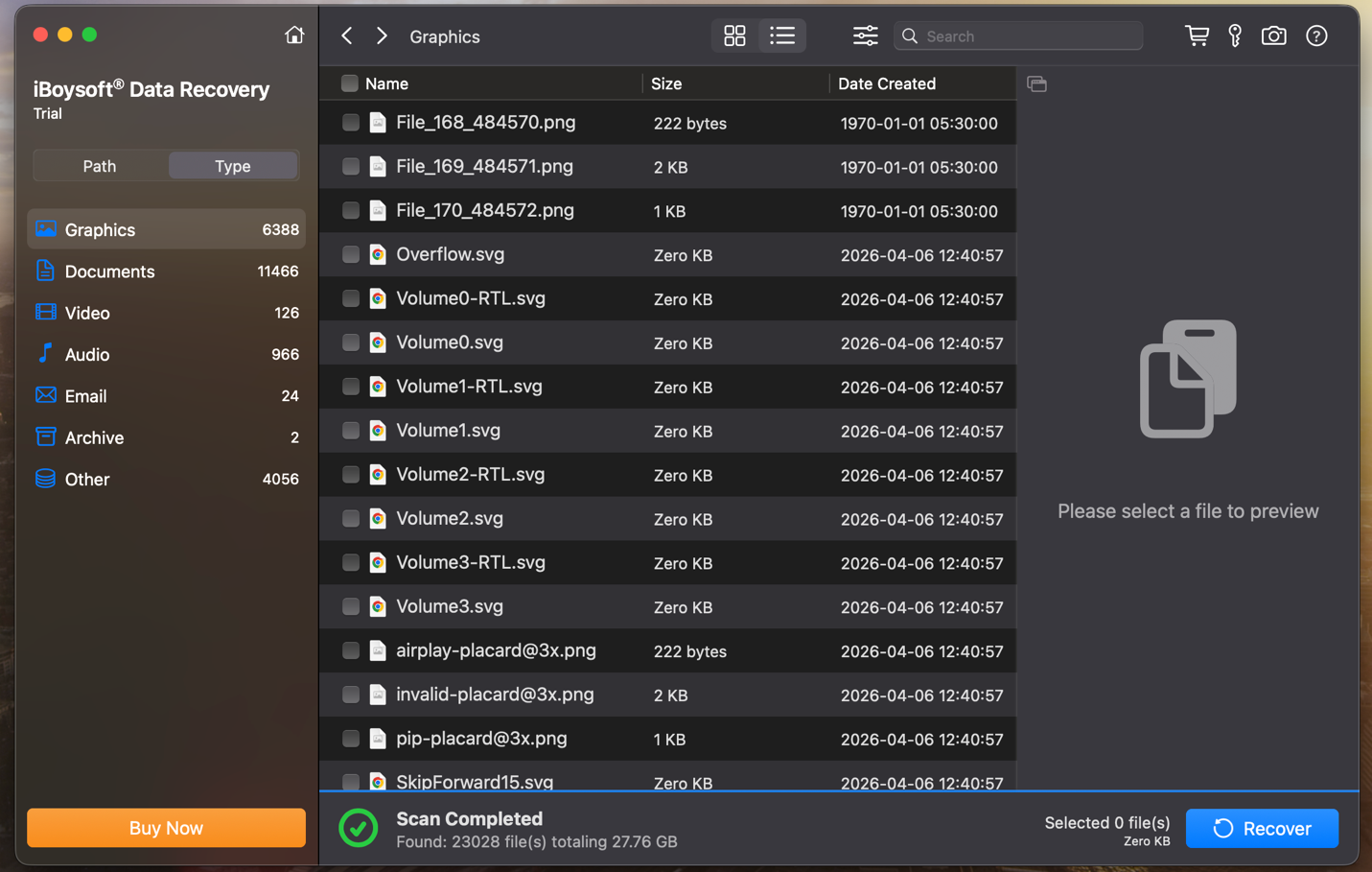 iBoysoft Data Recovery Preview window 
